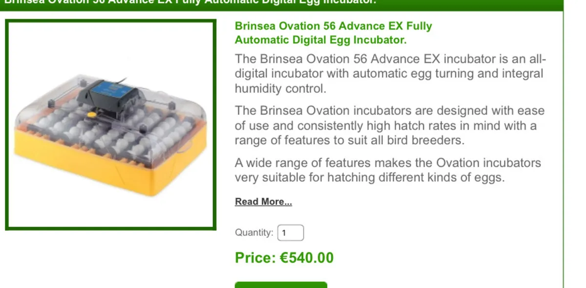 Brinsea Oviation 28 & 56 EX model - Image 2