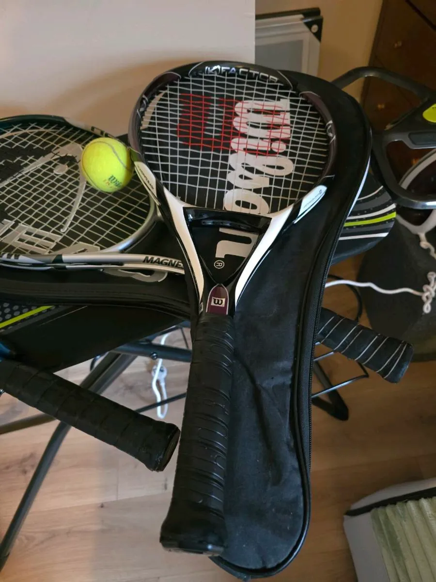 Tennis racket x 3 plus bag - Image 2