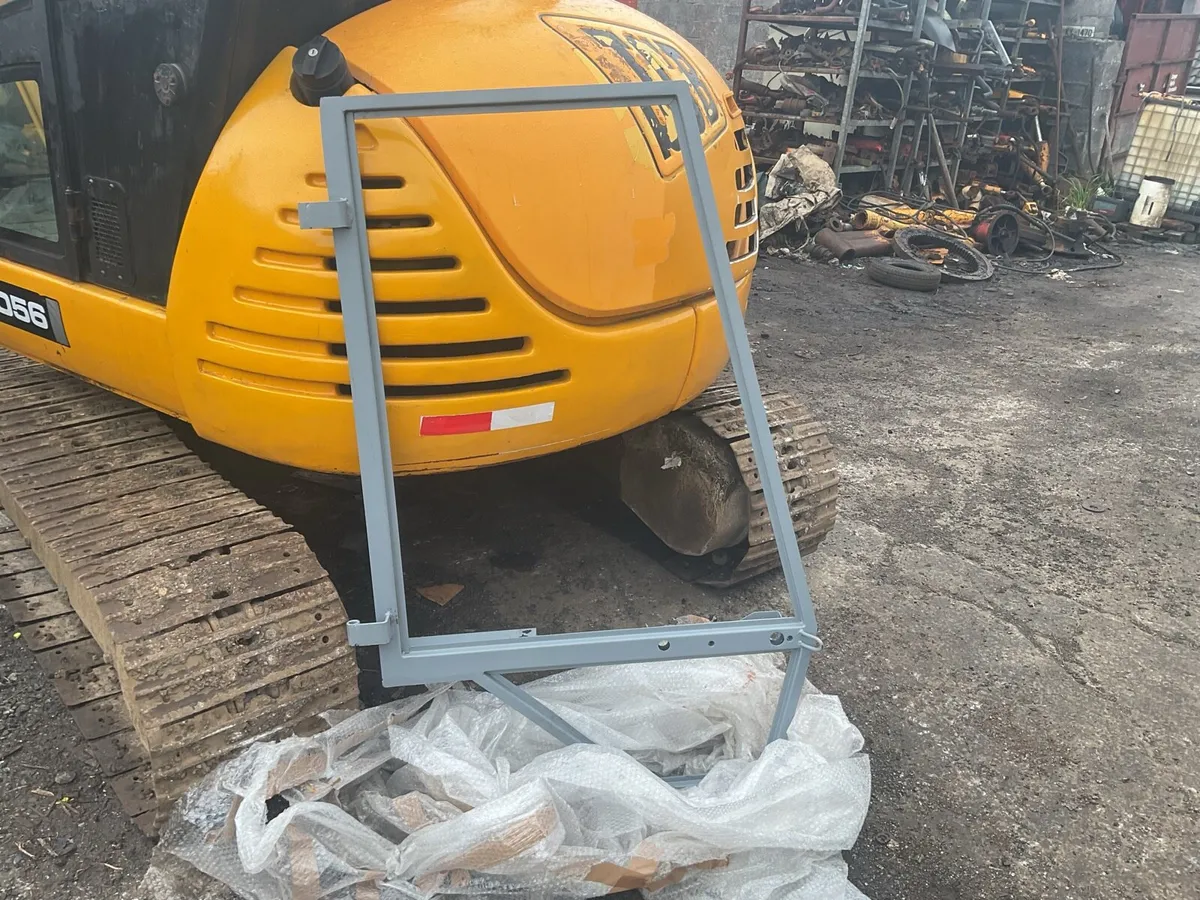 JCB 3CX Grey cab doors - Image 1