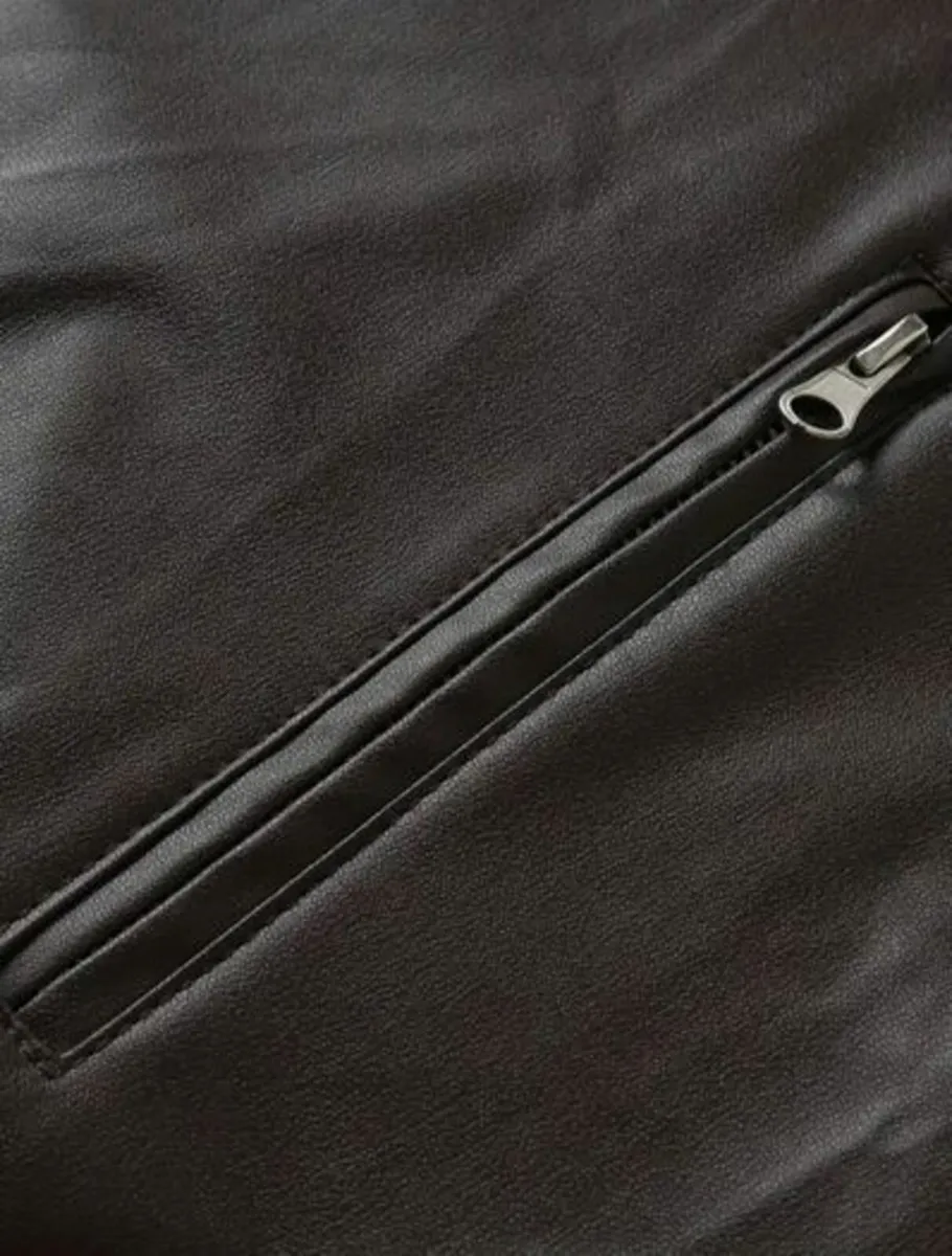Men leather jacket L-size. - Image 2