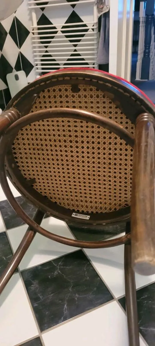 Vintage PL Dinette Cane Chair – Elegant Mid-Centur - Image 3