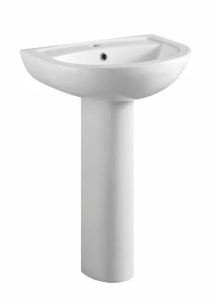 Bathroom sink and pedestal - Image 1