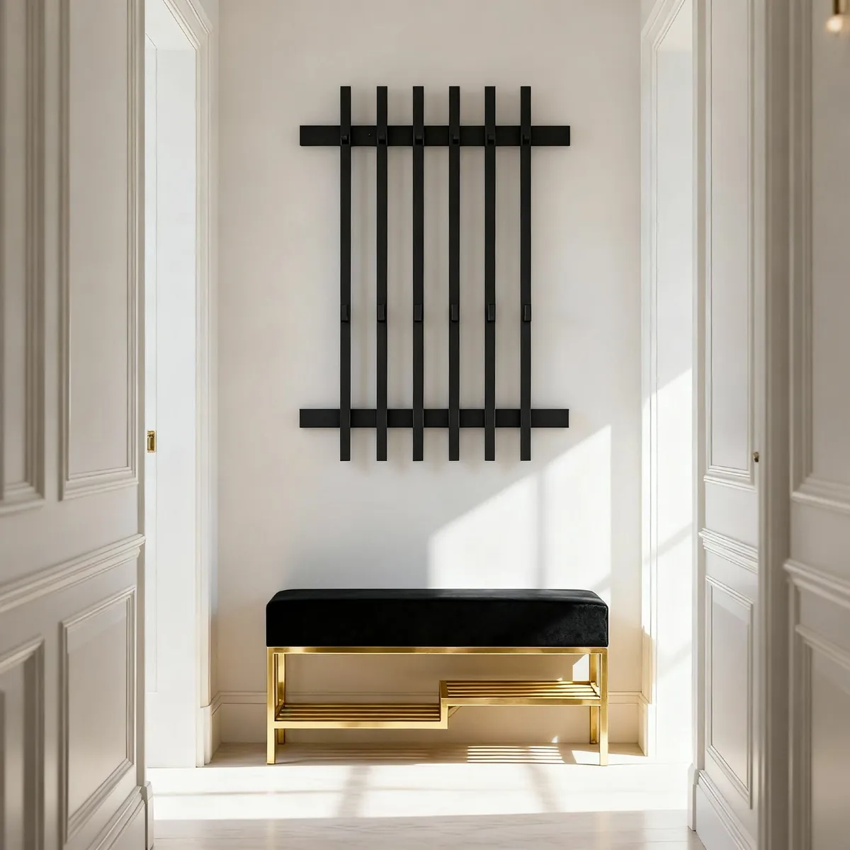 Loft Metal Wall Coat Rack Lamel Design, 65x100x6 - Image 3