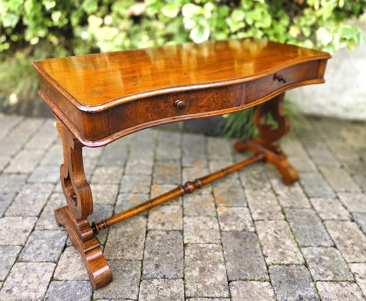 Victorian Walnut Side Table- Circa 1860 - Image 2