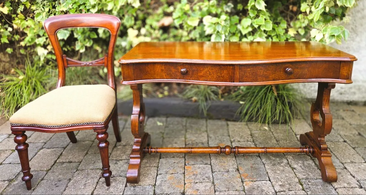 Victorian Walnut Side Table- Circa 1860 - Image 4