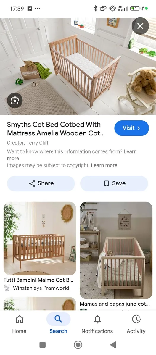 Baby wooden Cot