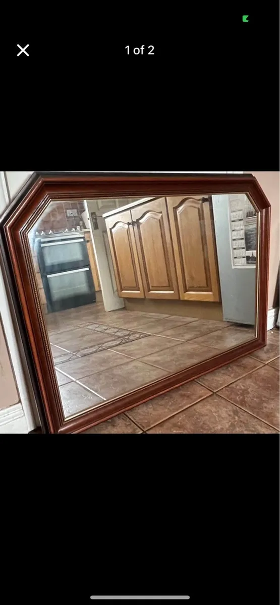 Vintage Mahogany Mirror - Image 3