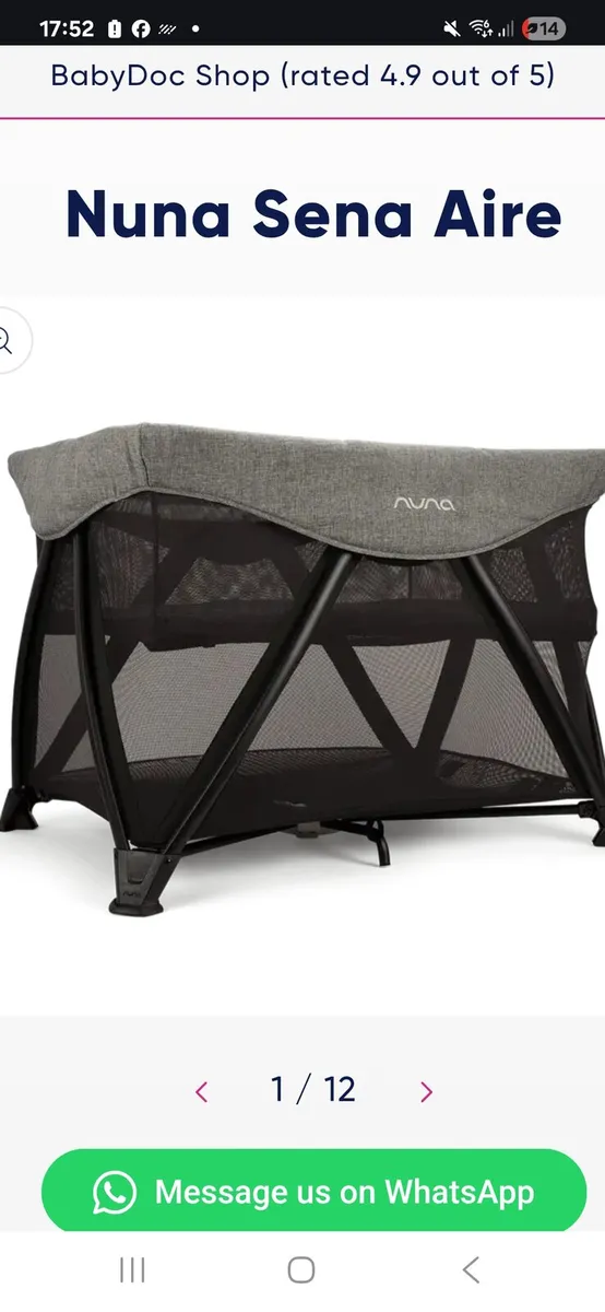 NUNA Sena Travel Cot - Image 3