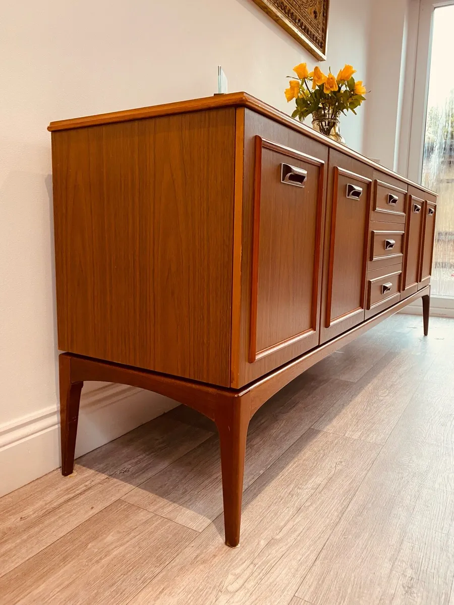 Large Mid Century Sideboard Drinks Cabinet - Image 4
