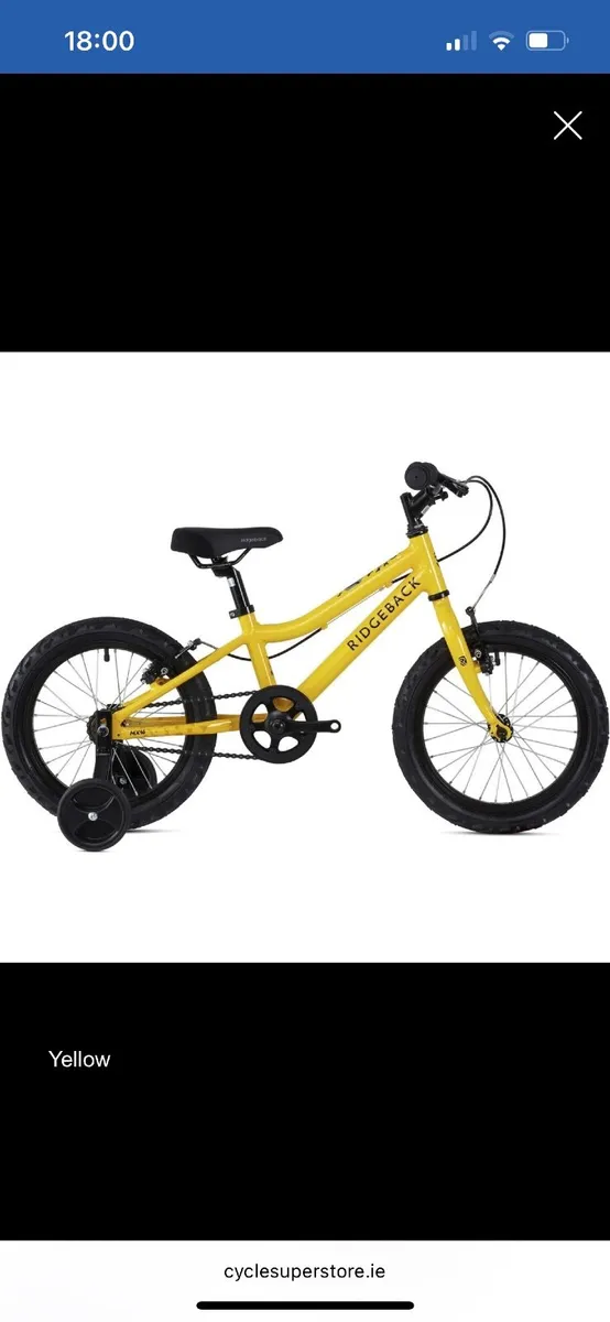 Kids Bicycle 16 inch with stabilisers - Image 2