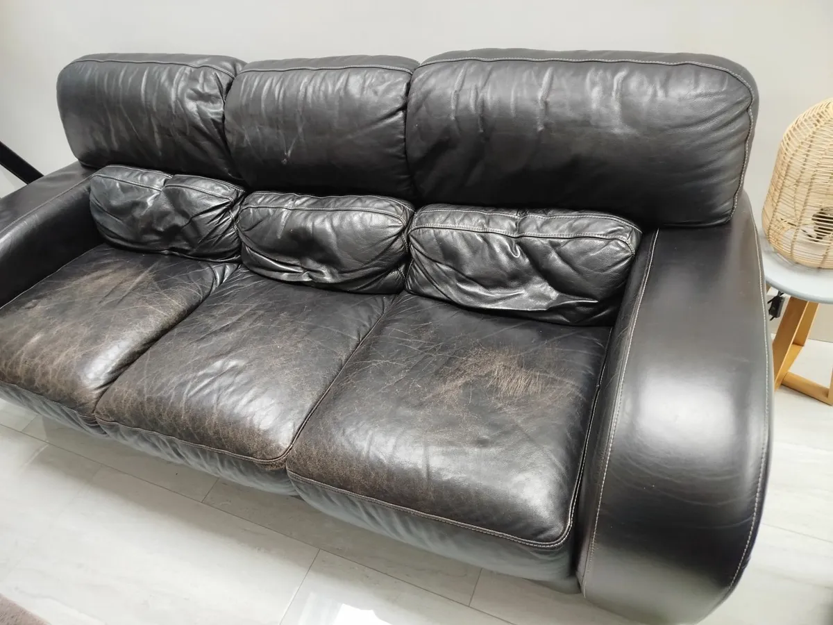 Leather couch - FREE - Image 2