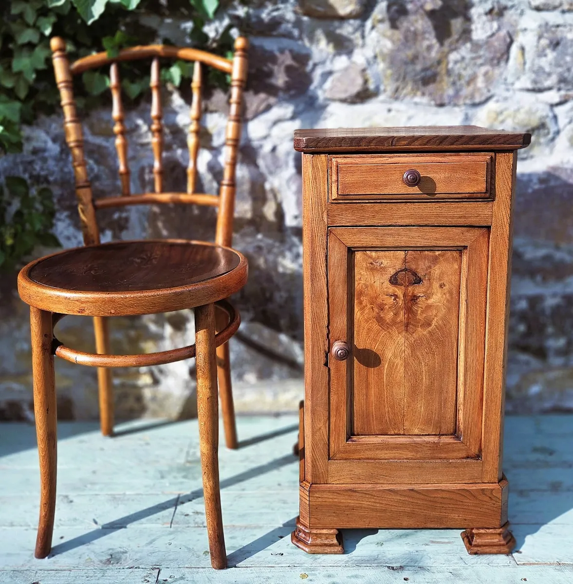 Antique French Bedside Cabinet- Circa 1900 - Image 4