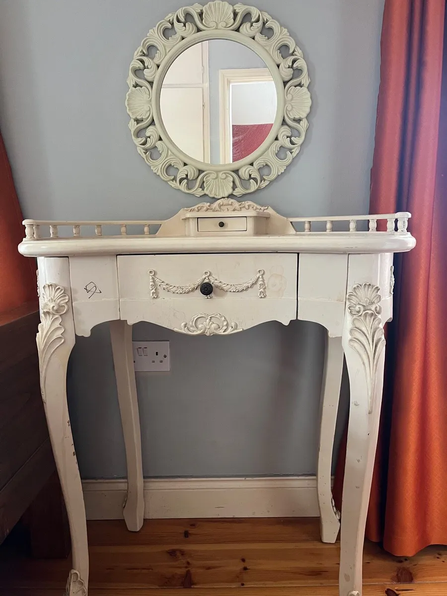 Vanity Table & Mirror - Image 1