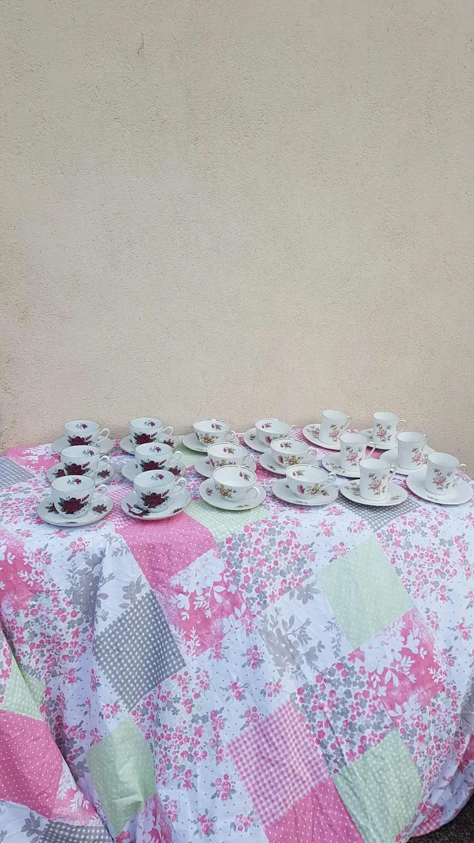 18 china tea cups and saucers postage possible
