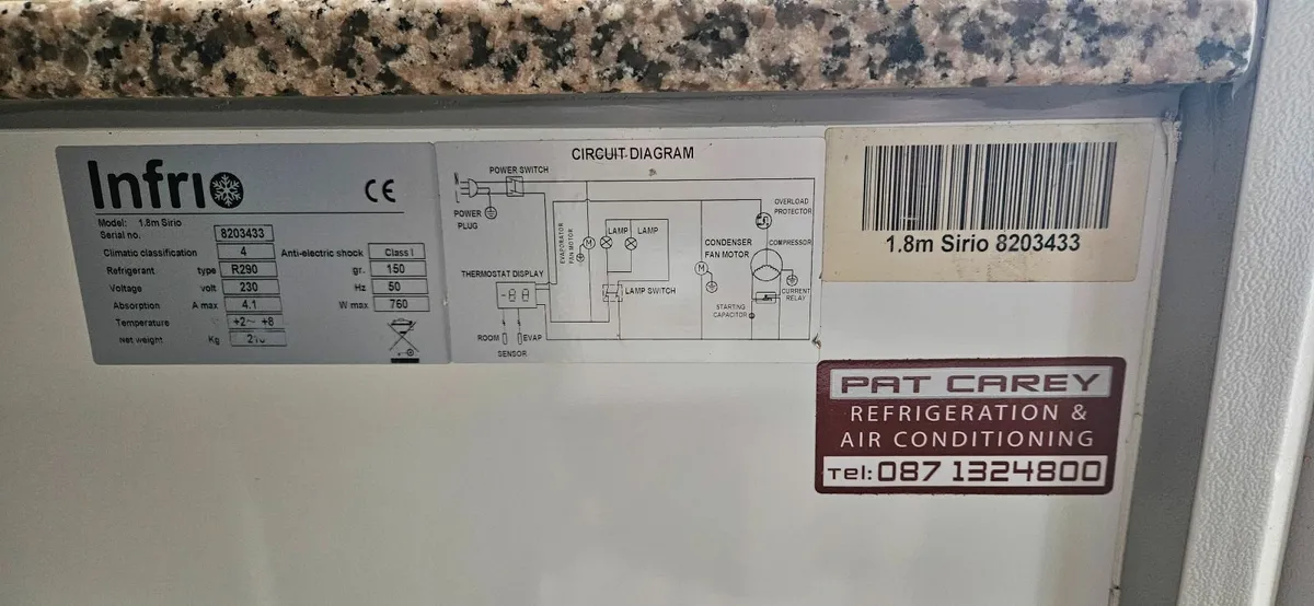 Sirio Serve-Over Fridges (1.8m & 1.3m) -Portlaoise - Image 3