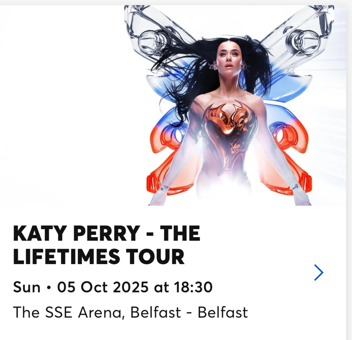 Katy Perry The Lifetimes Tour Tickets - Image 1