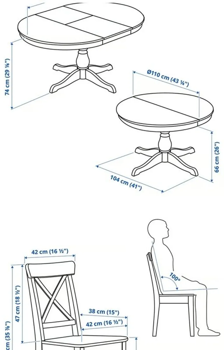 White dining table - Image 2