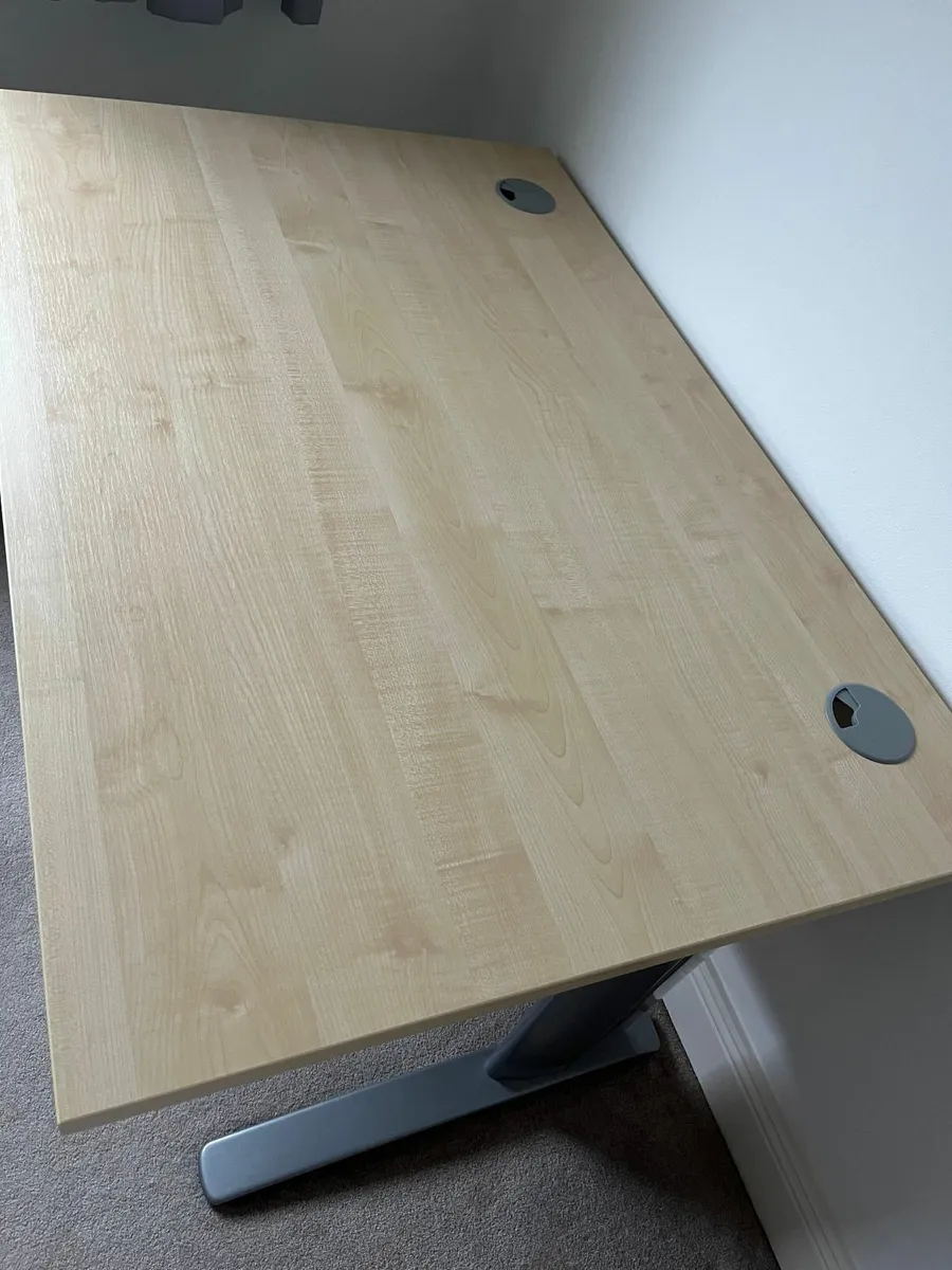 Cantilever Office Desk - Maple - 120cm x 80cm - Image 3