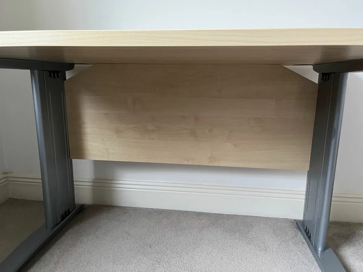 Cantilever Office Desk - Maple - 120cm x 80cm - Image 4