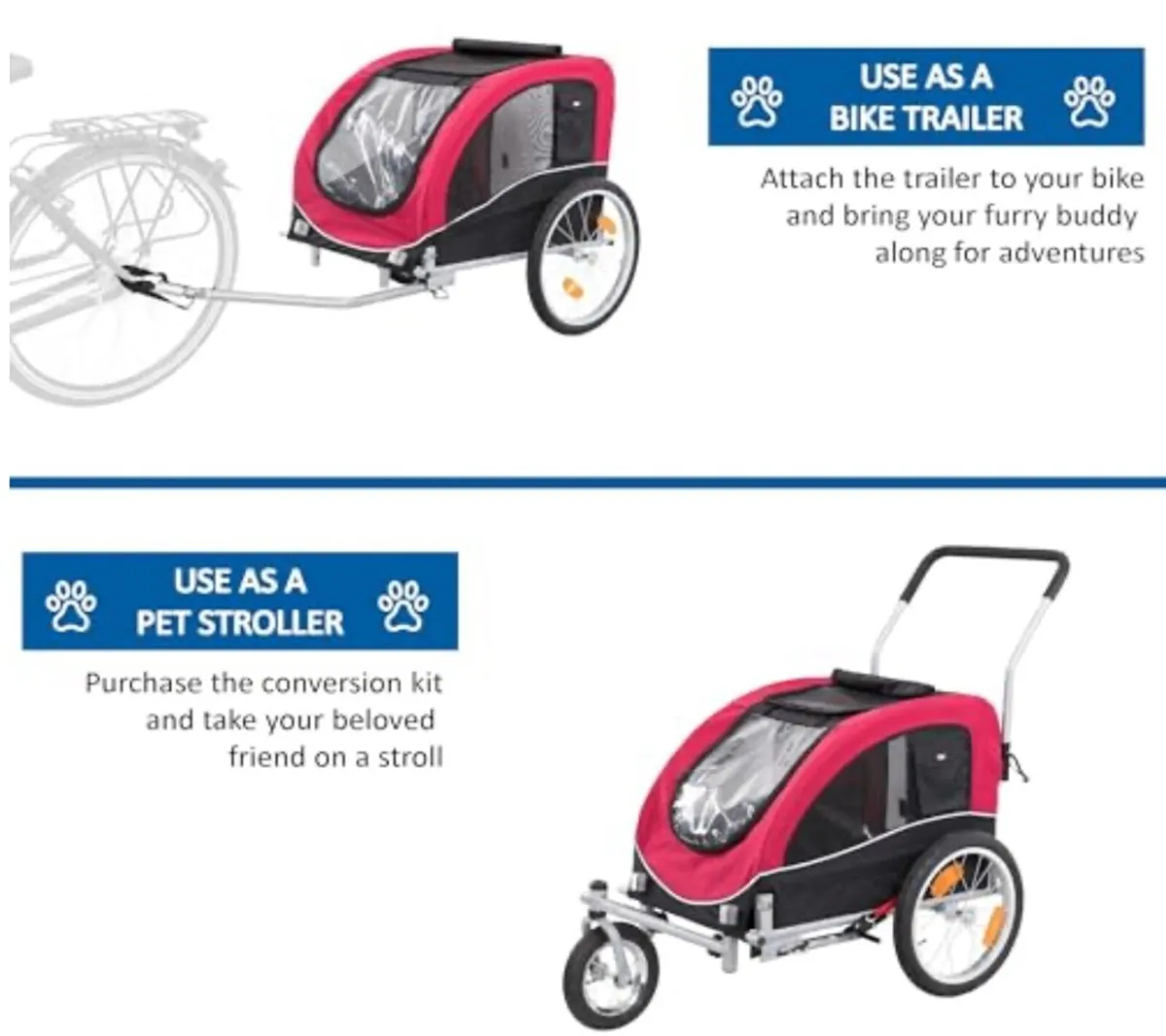 Trixie Pet Bike Trailer - Image 1