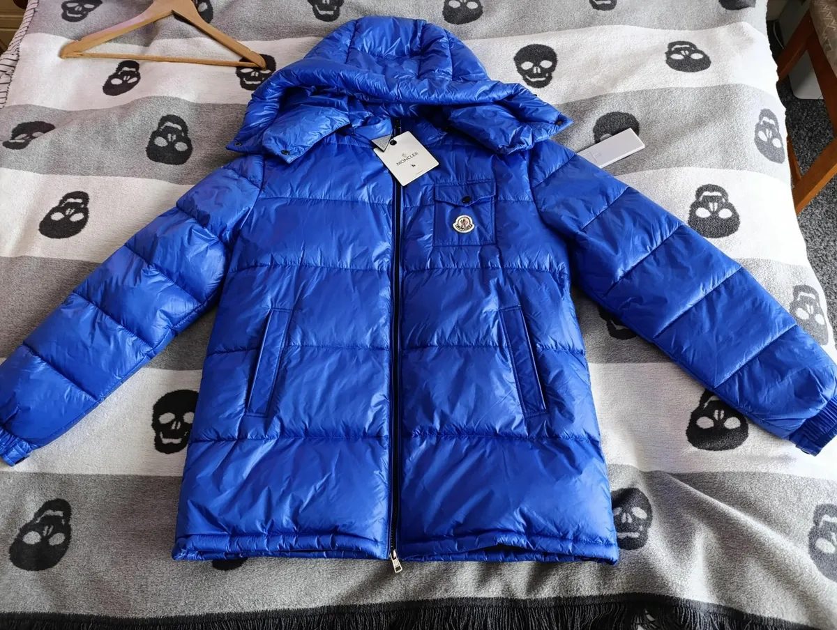 Moncler Down Jacket – Blue – With NFC Tag - Image 1