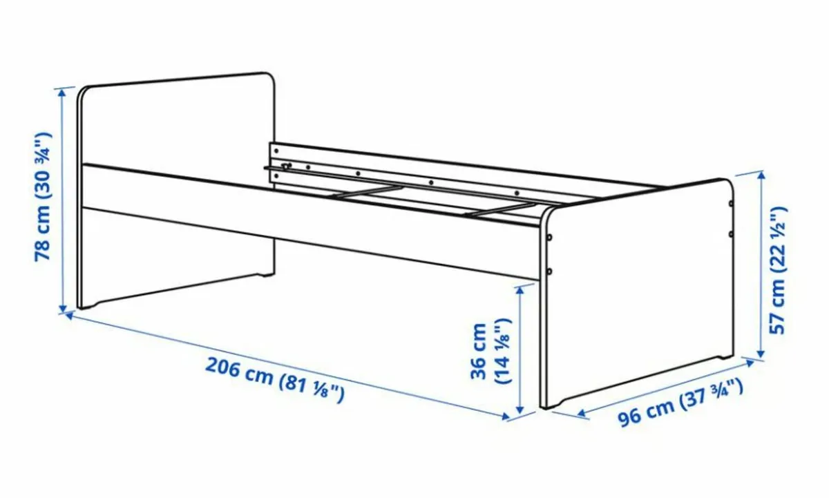 Kids bed frame with slatted base - Image 2
