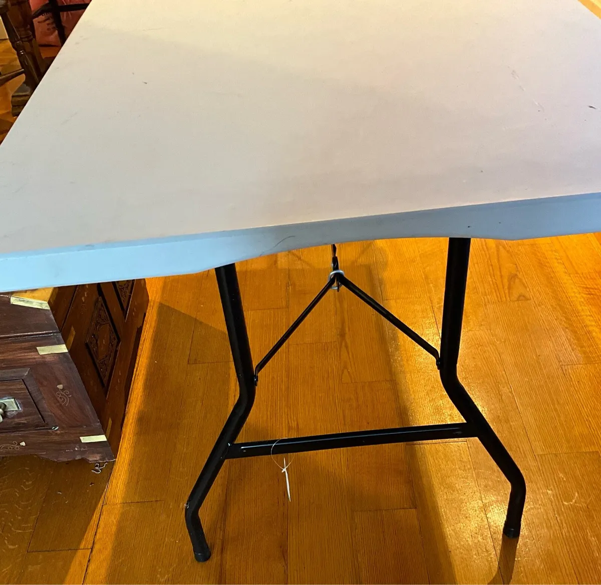 Large 6 ft. Folding White Table - Image 3