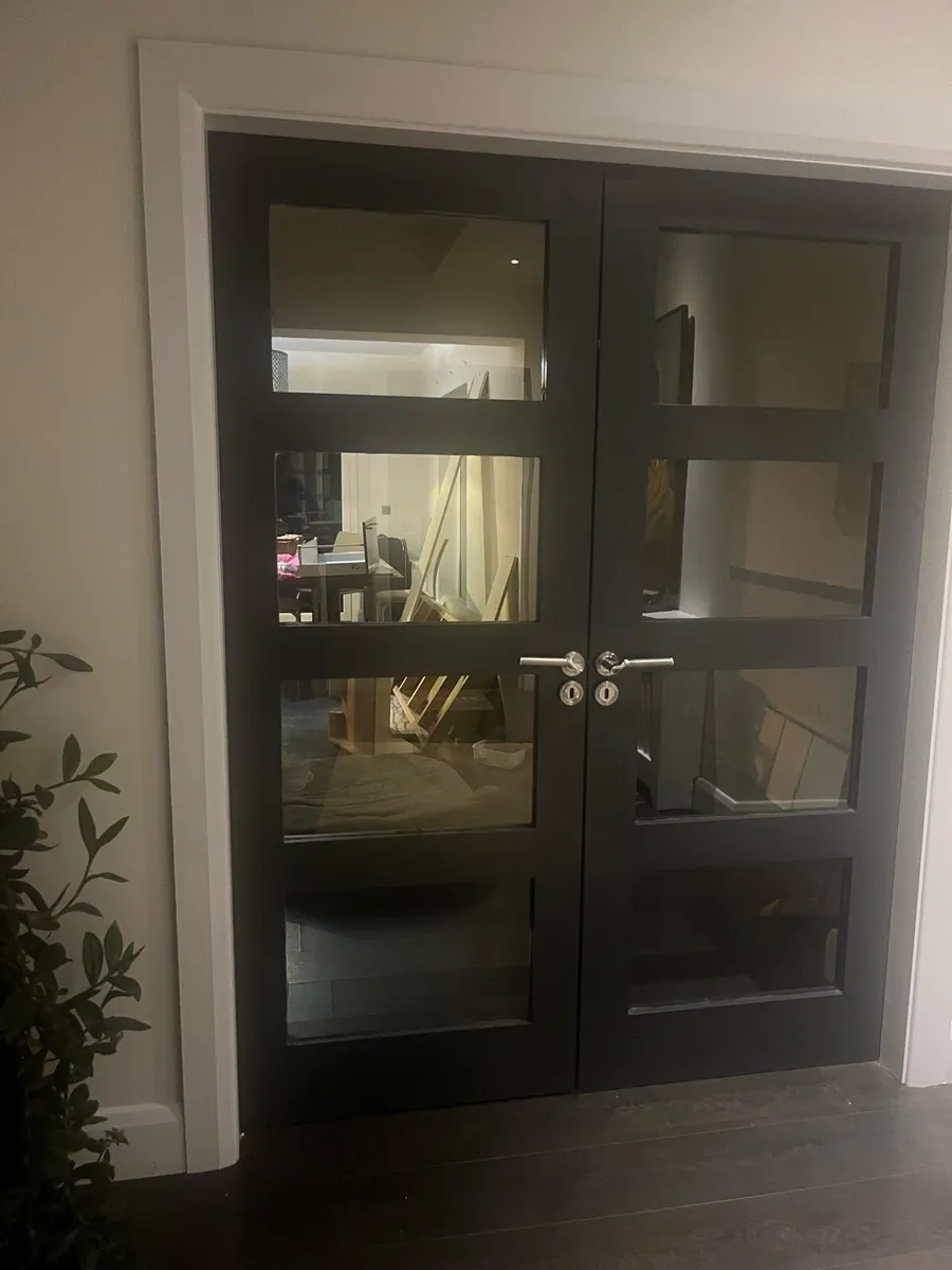 Double wooden doors