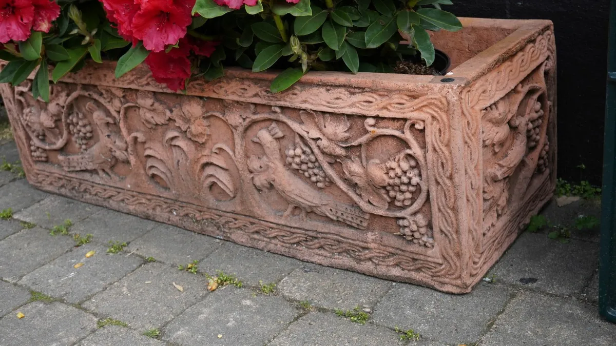 Pair of Heavy Spanish Terracotta Planters - Image 2