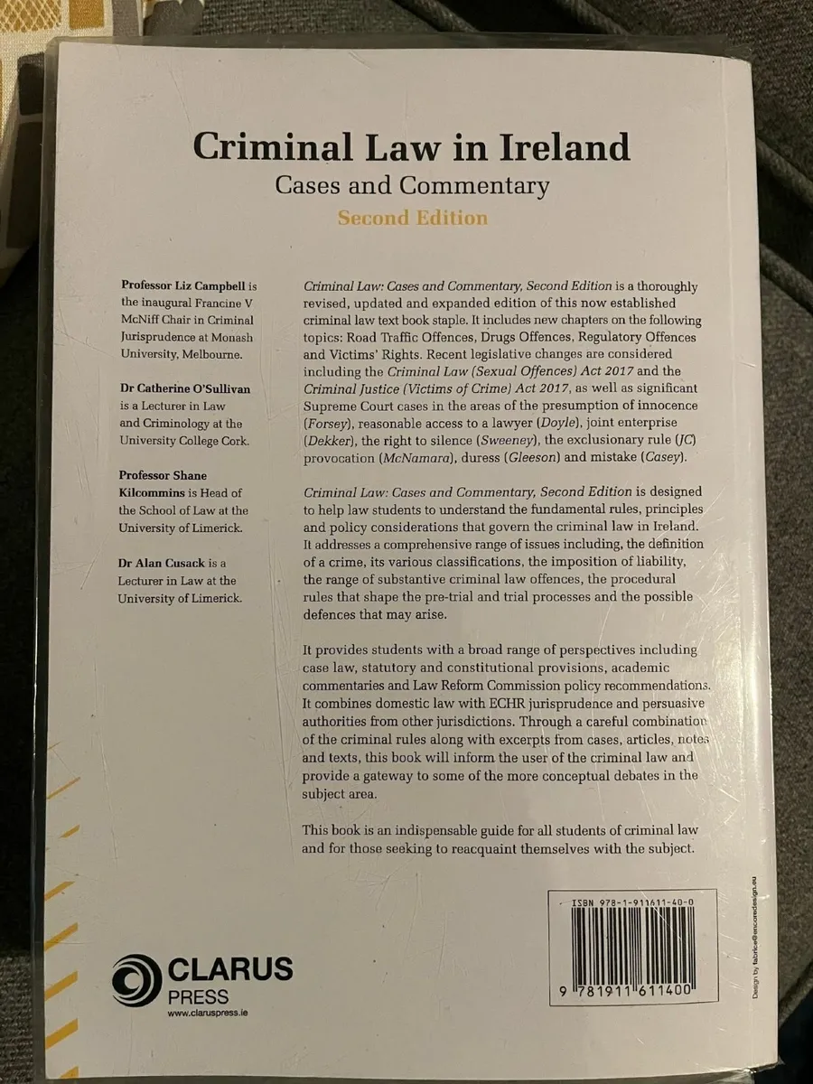 Criminal Law in Ireland - Cases and Commentary - Image 3