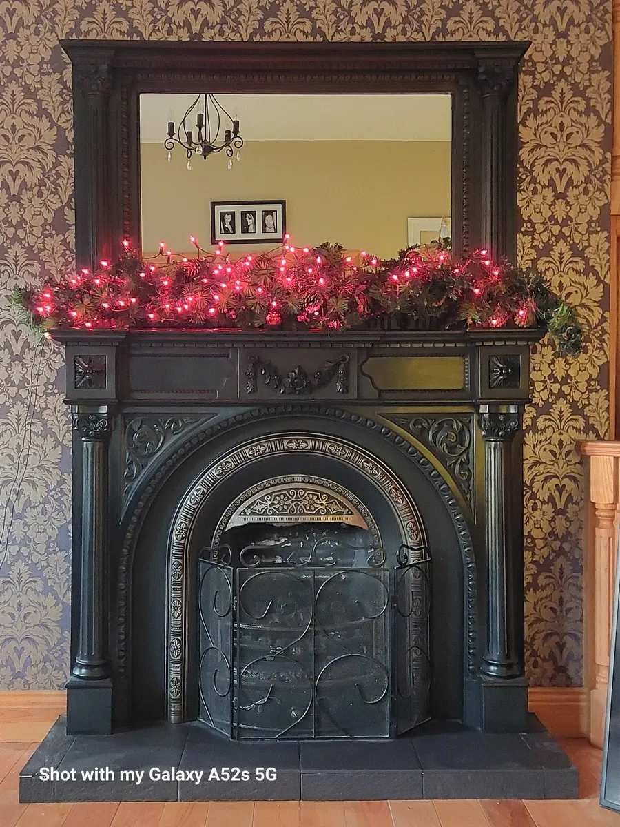 Fireplace and Mirror