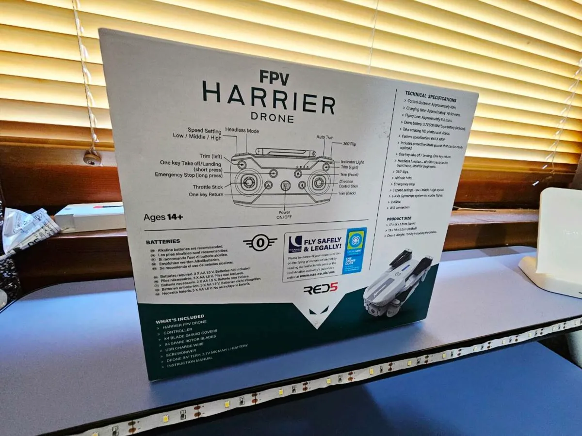 Red5 FPV Wifi Harrier Drone 2.4Ghz R/C 6-Axis Gryo - Image 3