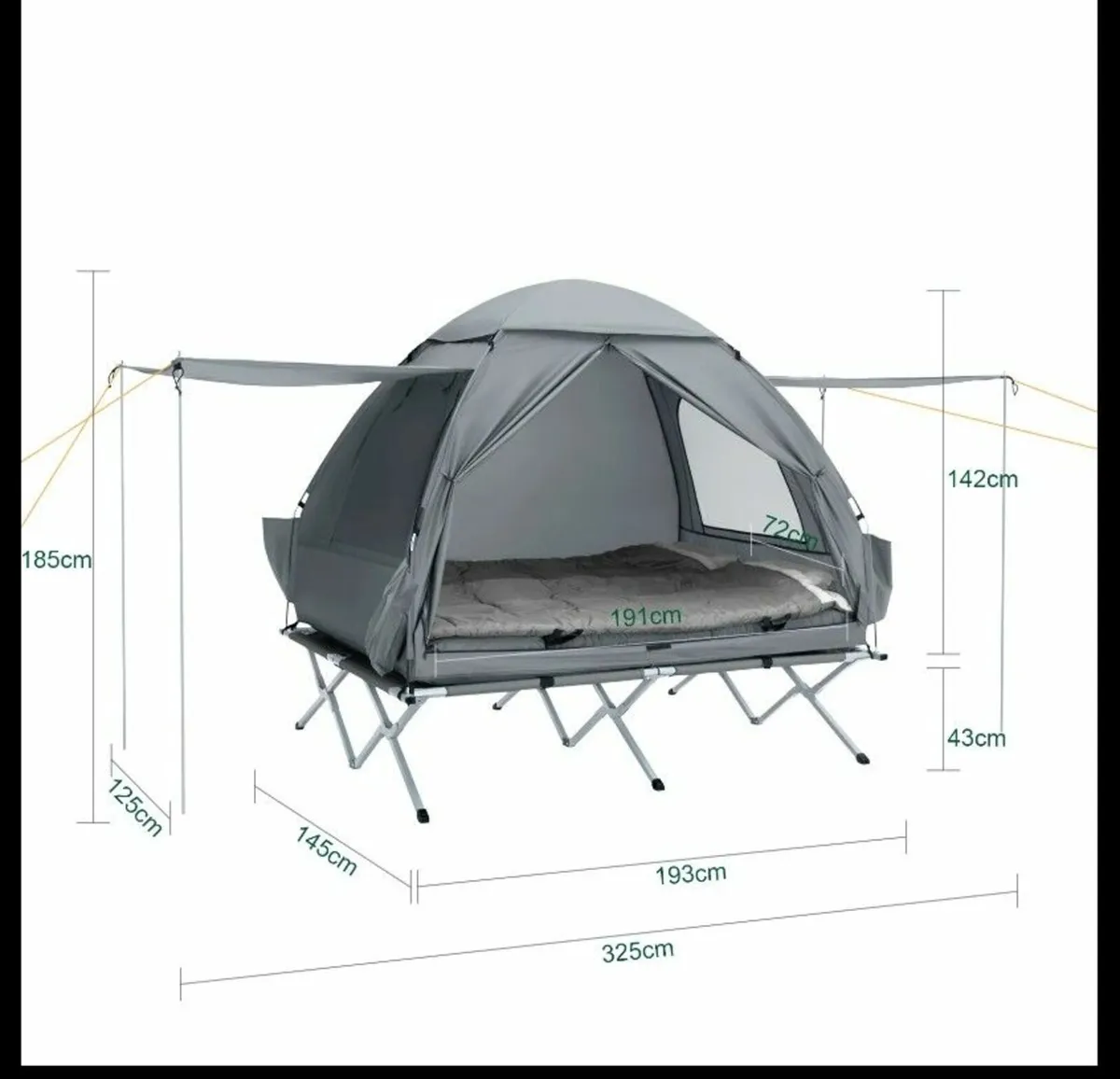 Complete Camping Set with Side Awnings Mattress 7- - Image 4