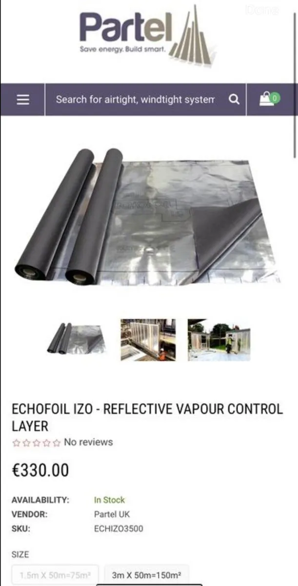 Echofoil Izo - Reflective Vapour Control Layer x2 - Image 1