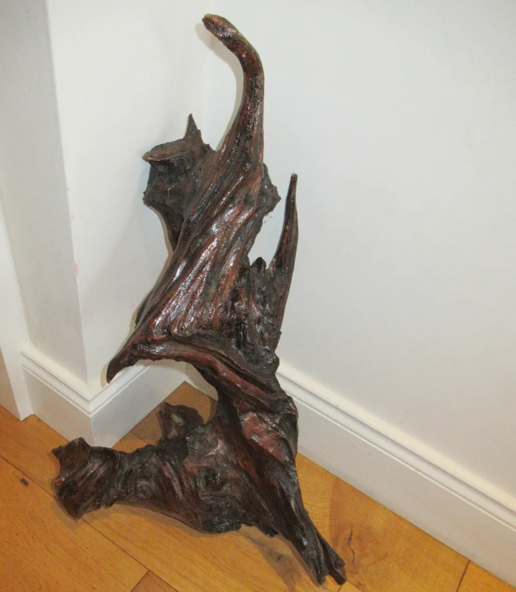 antique vintage bog oak ornment cottage wood - Image 3