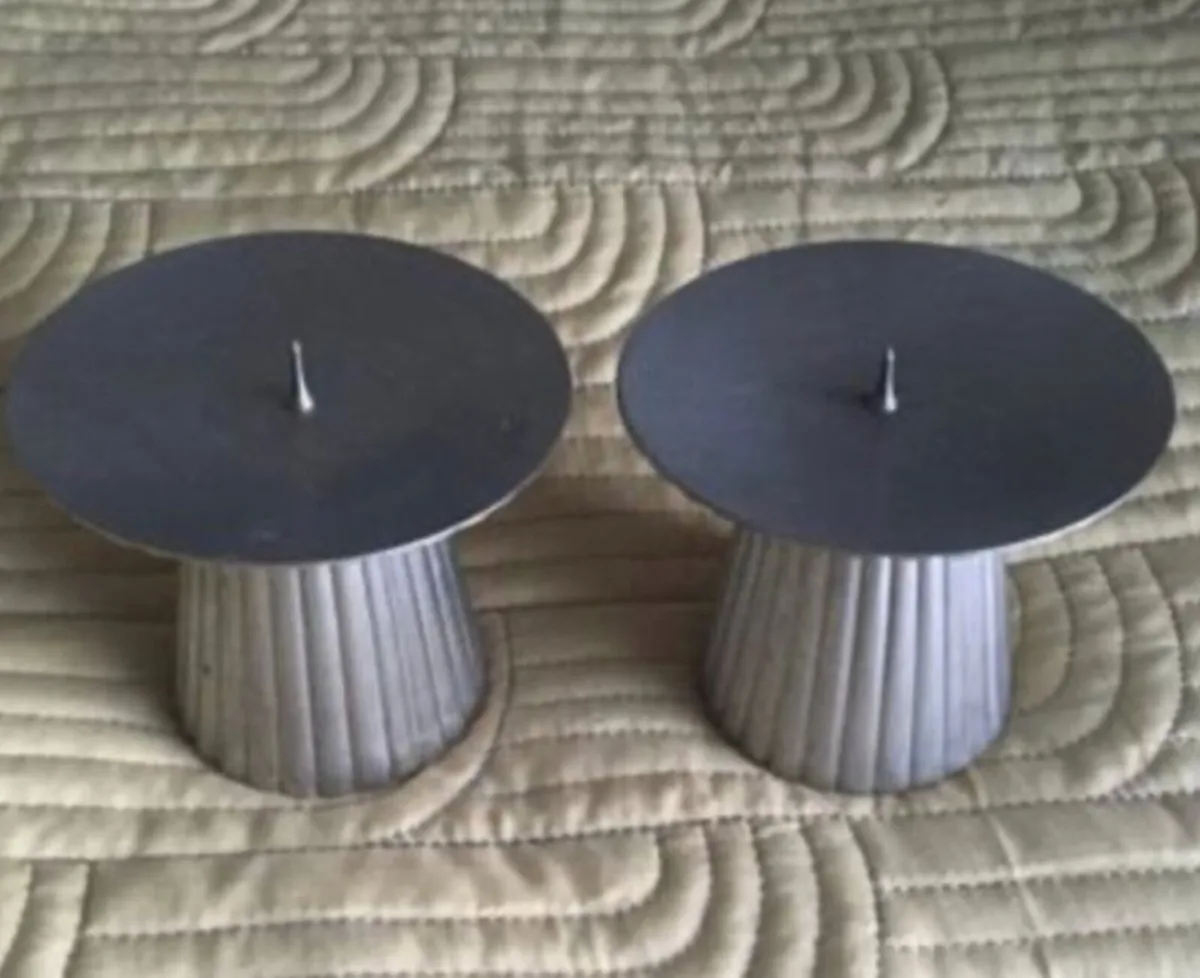 Fluted Pillar Candle Holder - Image 1