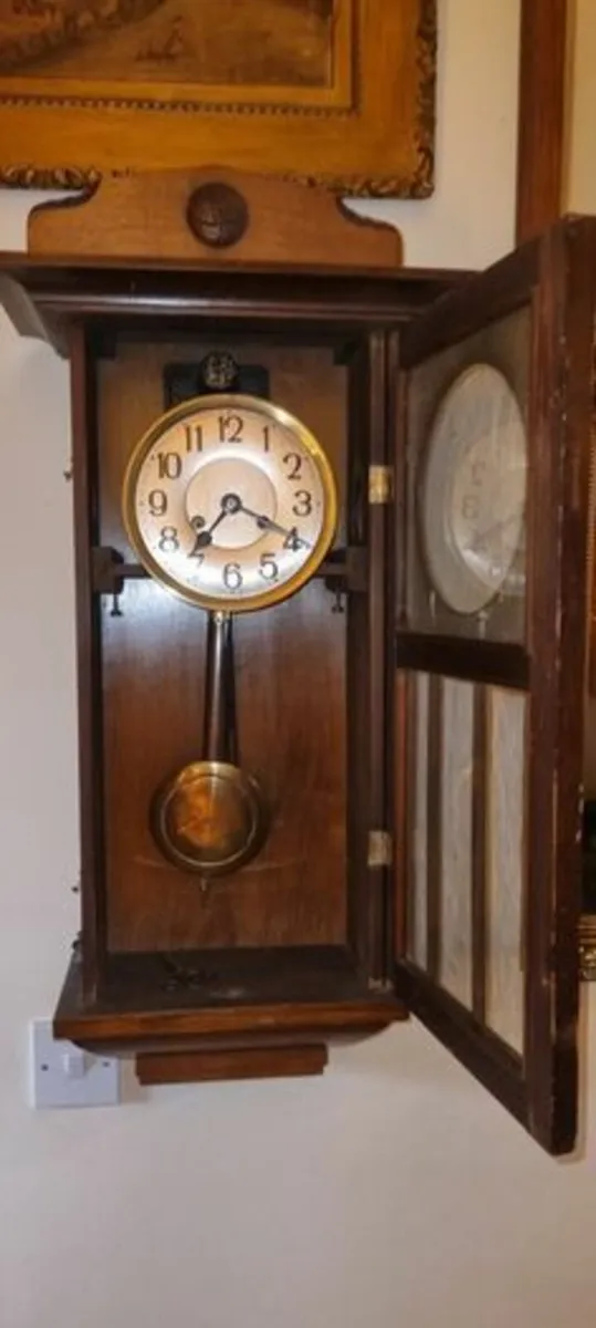 Large vintage German wall clock - Image 4