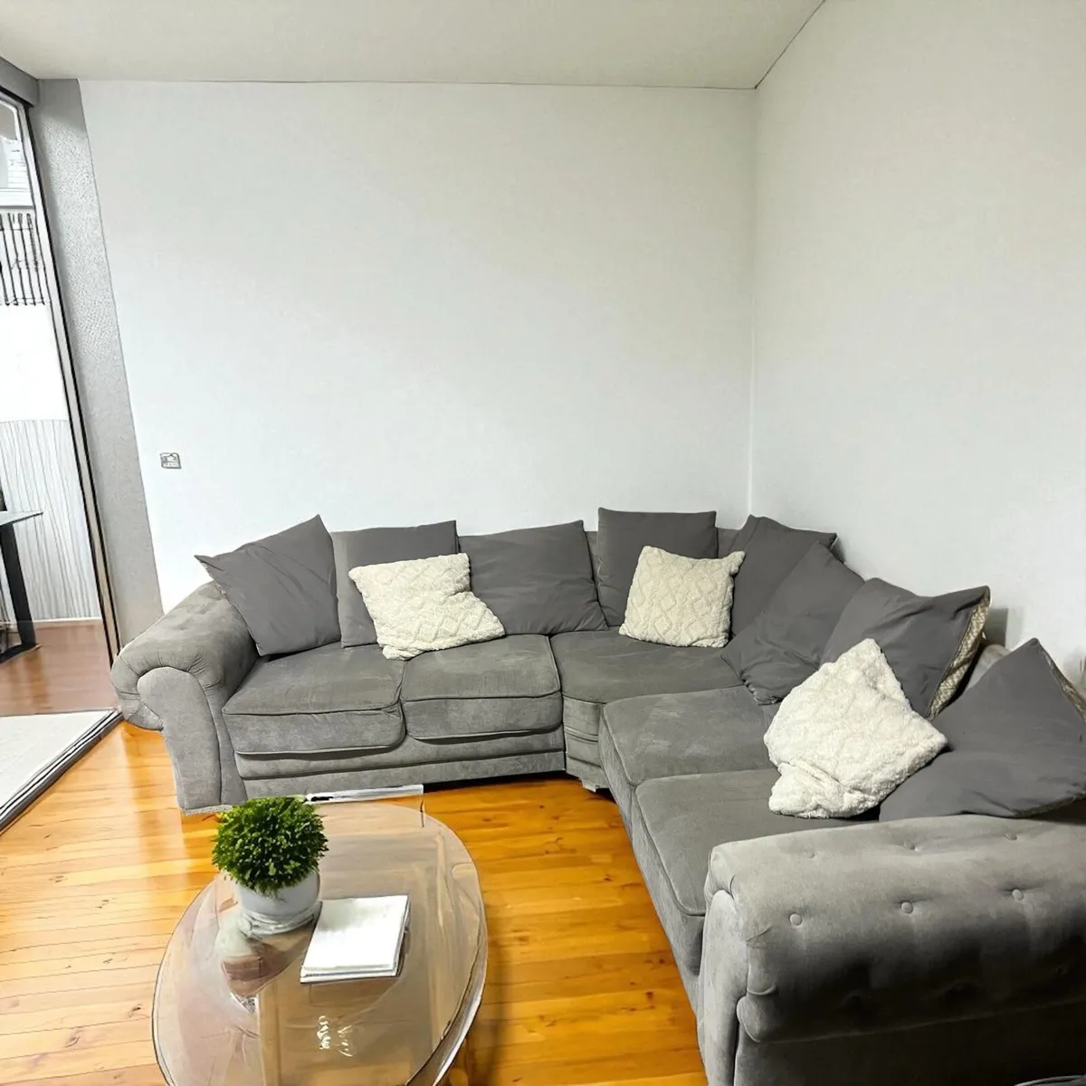Grey Verona corner sofa L shaped delivery - Image 3
