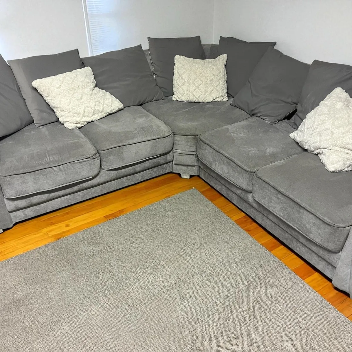 Grey Verona corner sofa L shaped delivery - Image 4