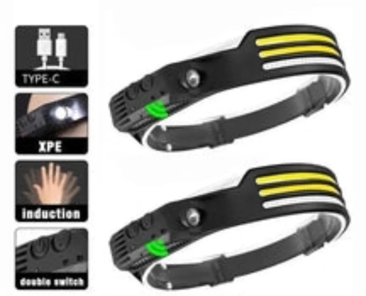 2 x LED Head Torch Rechargeable waterproof - Image 2