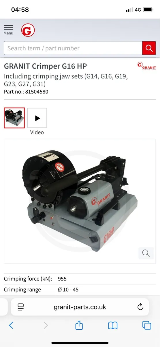 Hydraulic hose crimper - Image 1