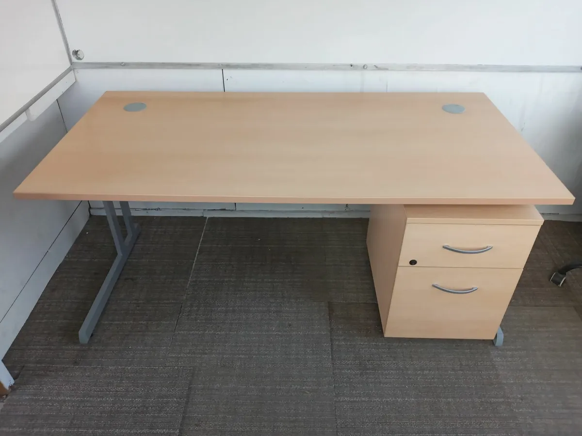 Delivery - Office Desk with Pedestal of Drawers - Image 1