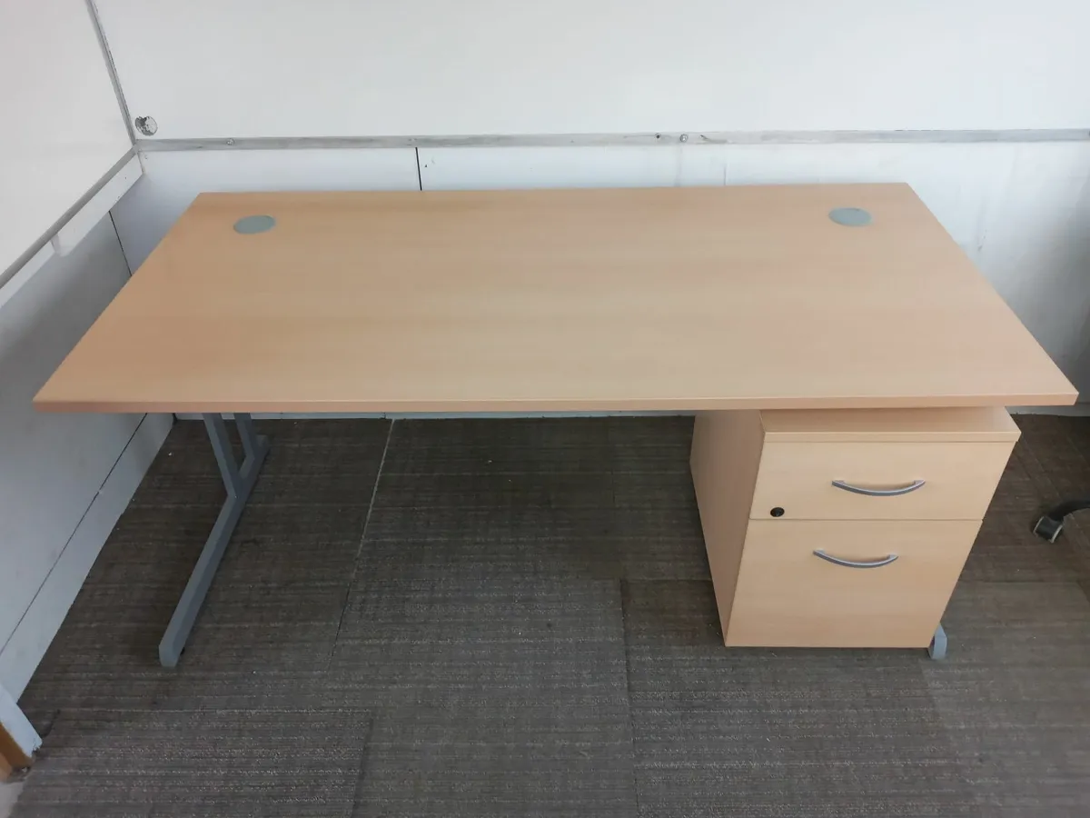 Delivery - Office Desk with Pedestal of Drawers - Image 3