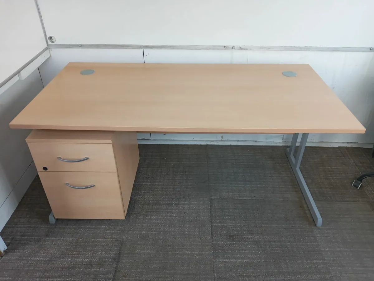 Delivery - Office Desk with Pedestal of Drawers - Image 2
