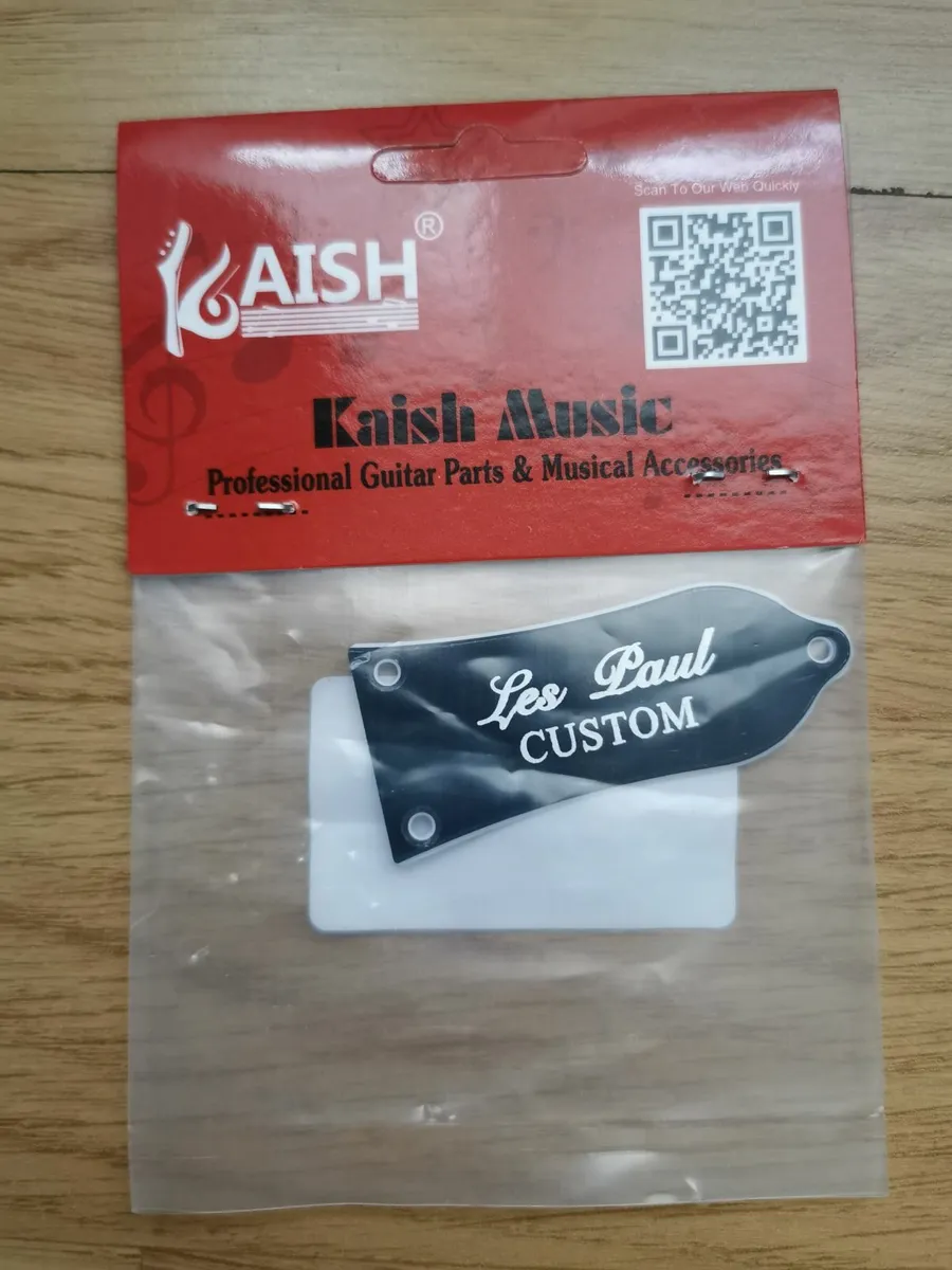 KAISH 2 Ply White/Black CUSTOM  Truss Rod Cover LP - Image 2