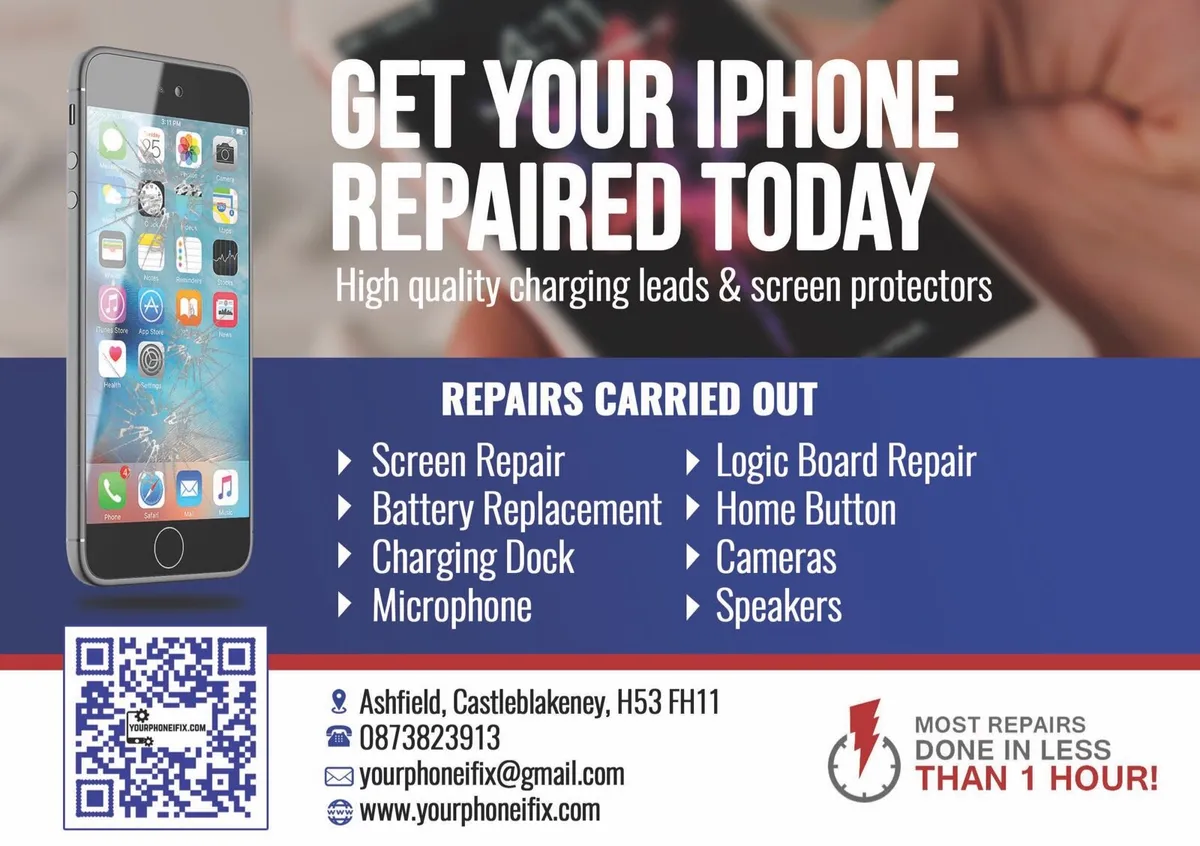 1 hour iPhone repairs and sales Mountbellew. - Image 3