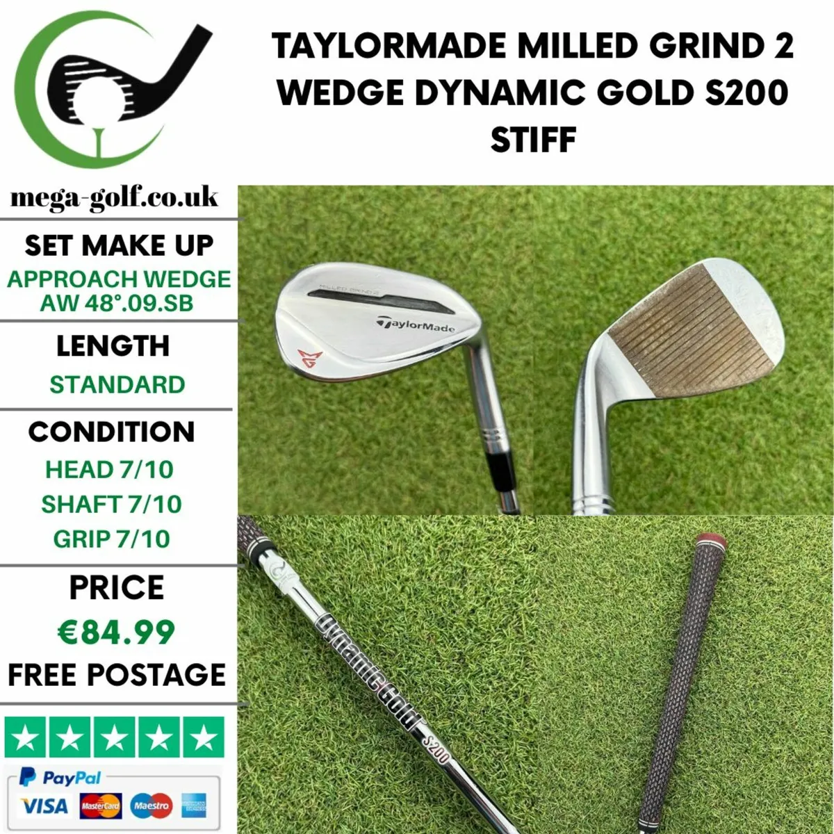 Taylormade Milled Grind 2 Wedge Aw 48°.09.SB/STIFF - Image 1