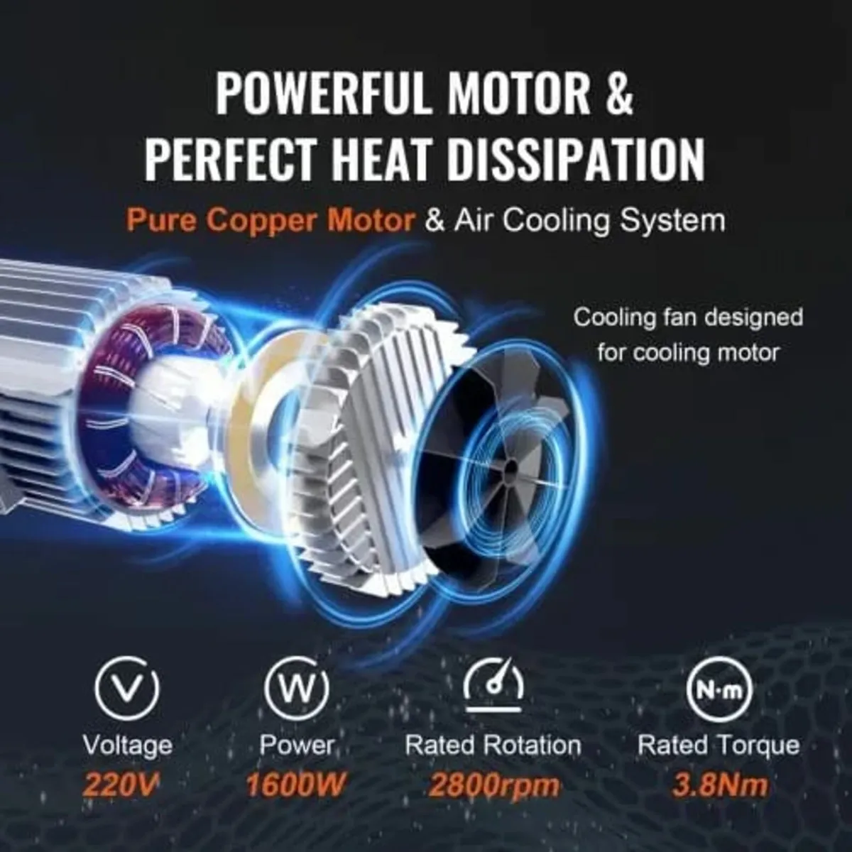 998 kg Lifting Capacity, 1600W 220V Electric Steel - Image 3