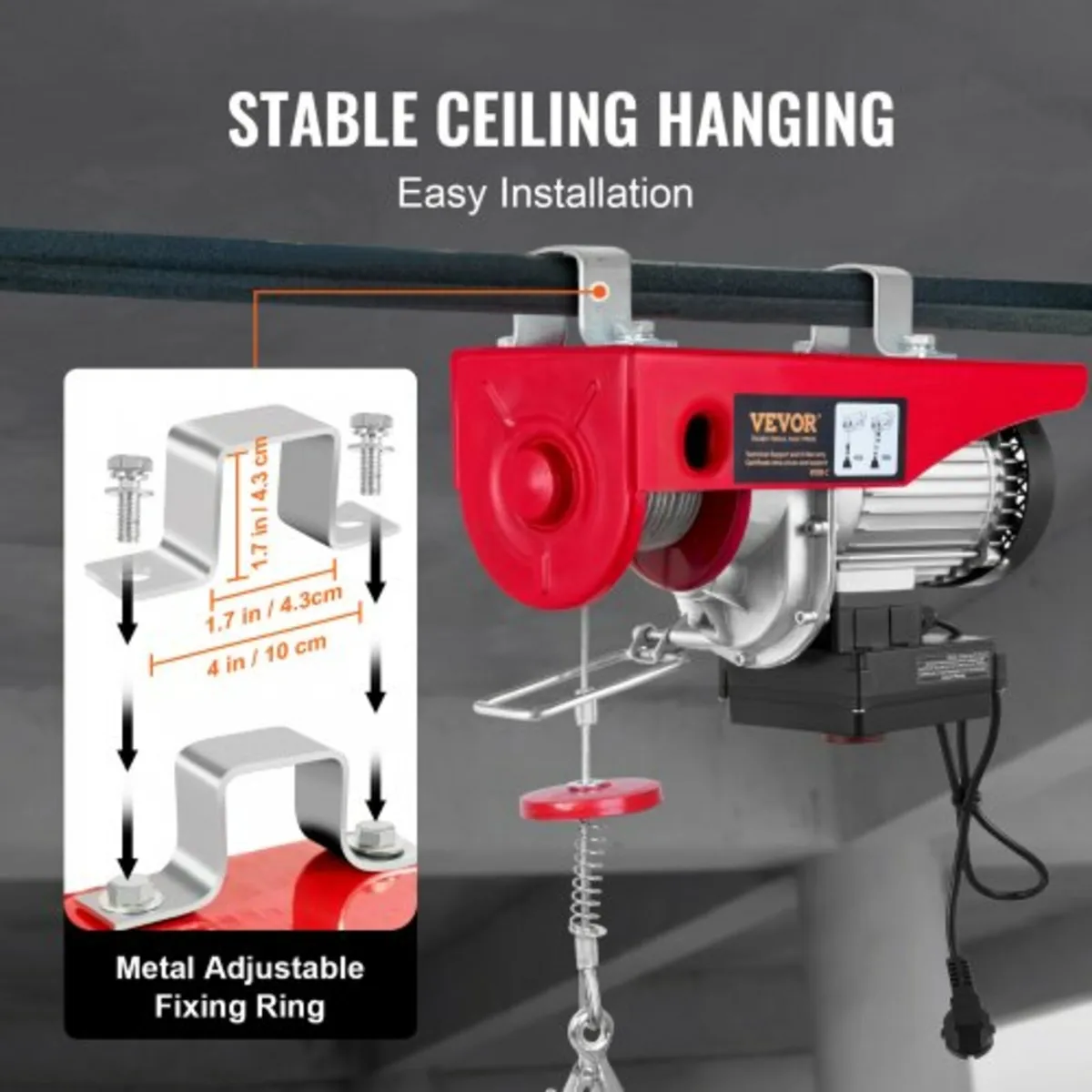 Electric Hoist, 399.2 kg Lifting Capacity, 850W 22 - Image 4