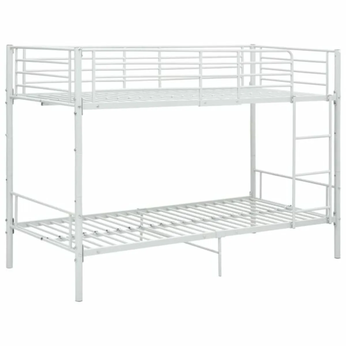 2 Single or single Bunk Bed, white with mattress - Image 1